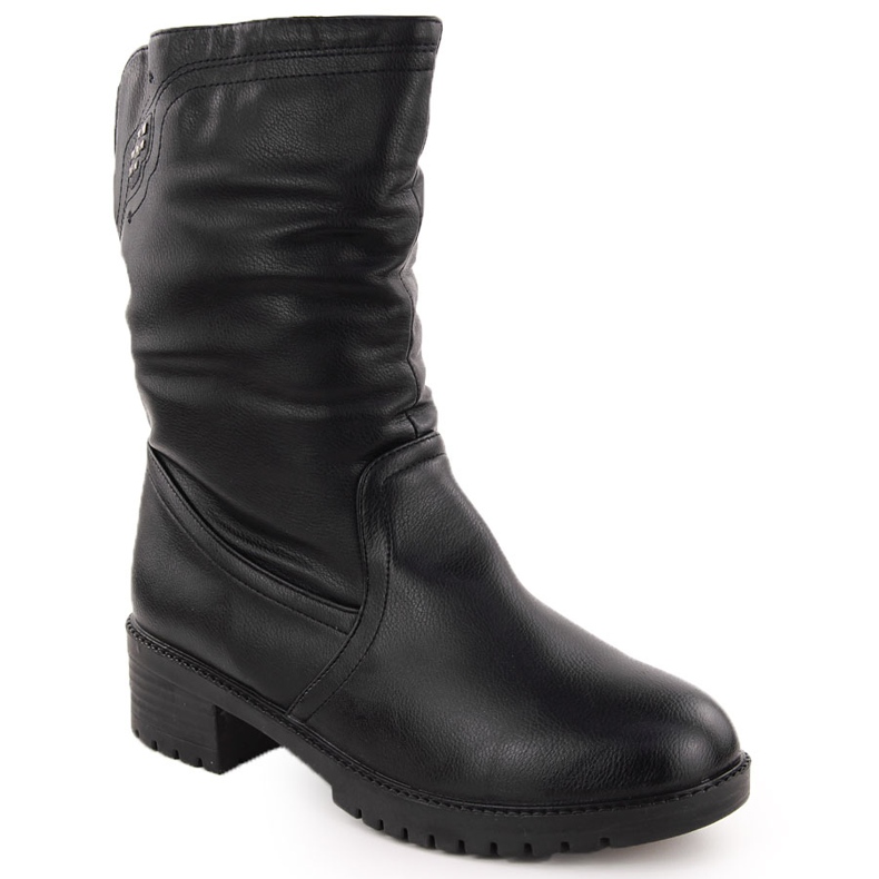 Isolierte hohe schwarze Damenstiefeletten Filo Donna Z24-43