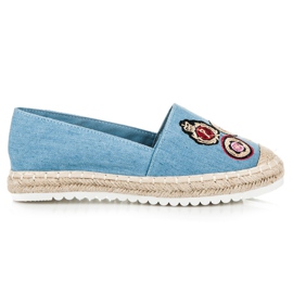 Jolyvia Jeans-Espadrilles mit Patches blau