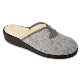 Befado Damen-PU-Hausschuhe isoliert mit Wolle 937D638, grau