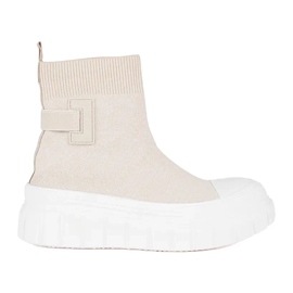 Seastar Hellbeige High-Plateau-Sneaker