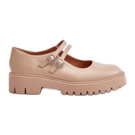 Damenschuhe mit Riemen Beige Rialuna