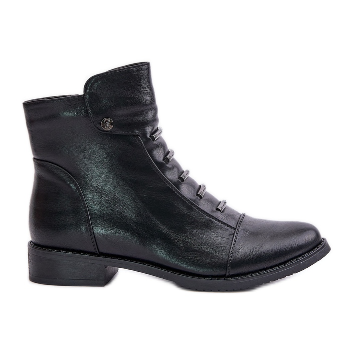 Isolierte flache Damenstiefel Black Labise schwarz