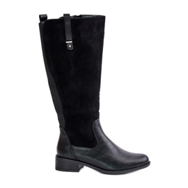 Jezzi Isolierte Overknee-Stiefel für Damen mit Reißverschluss in Schwarz von Ivasira