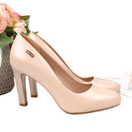 Puderperlenpumps von Sergio Leone rosa