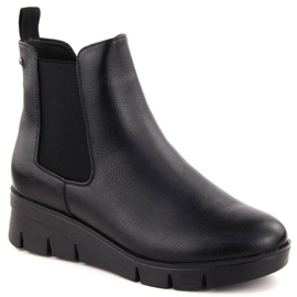 Damenstiefeletten mit Keilabsatz, schwarz Potocki 12433