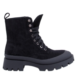 Demps Schwarze Trekkingstiefel