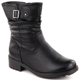 Bequeme, schwarze Unisoft-isolierte Damenstiefeletten