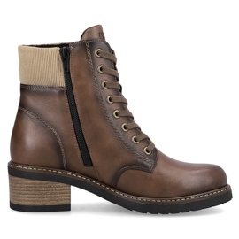 Isolierte braune Damenstiefel aus Leder Remonte D1A70-22