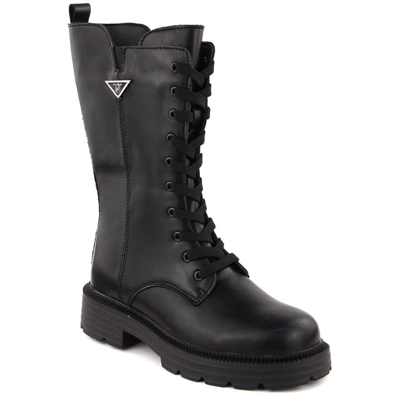 Damen-Arbeiterstiefel aus schwarzem Leder Filippo DBT6302