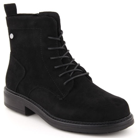 Schwarze Wildlederstiefel für Damen von Sergio Leone BT590