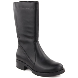 Schwarze Damen-Stiefeletten aus Leder von Sergio Leone BT287-S
