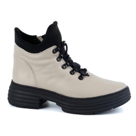 WASAK Damen-Winterstiefeletten aus Leder 0736W, beige