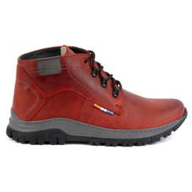 Olivier Herren Leder-Winterschuhe 119GT rot