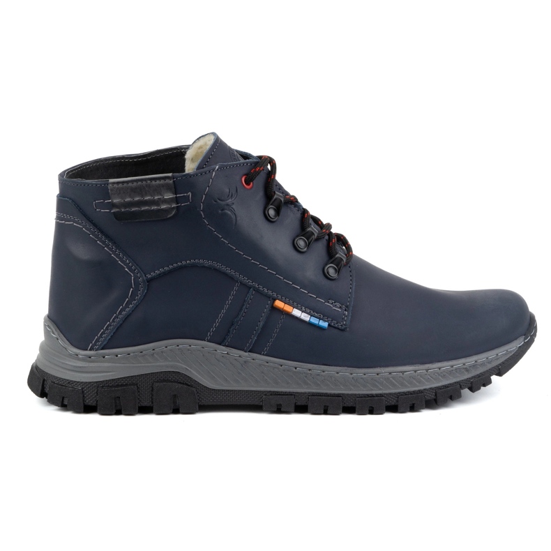 Olivier Herren-Winterschuhe aus Leder 119GT, Marineblau