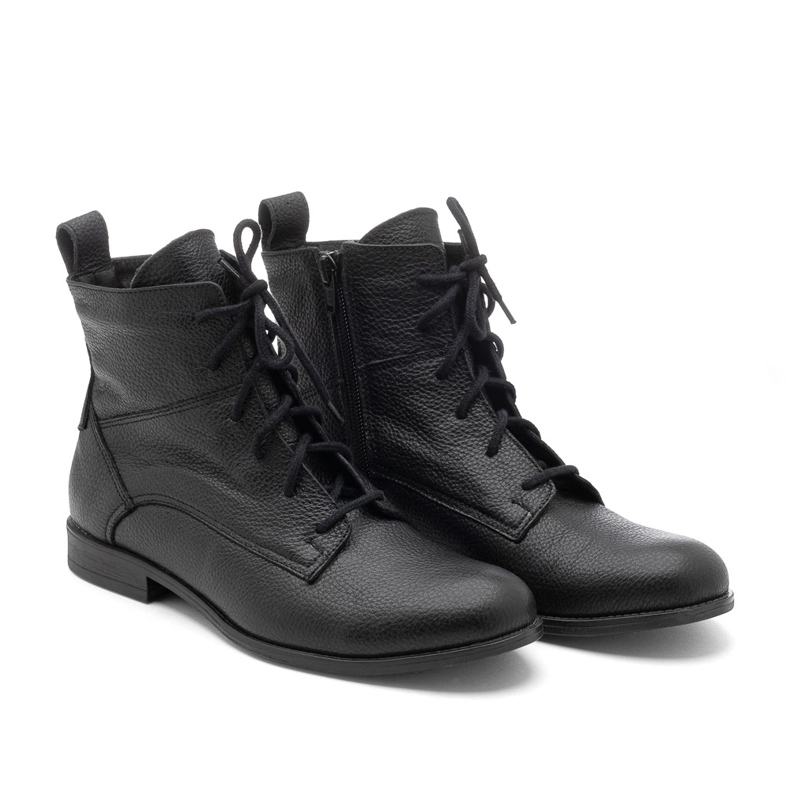 Schwarze Damen-Schnürstiefel aus Leder BUTDAM Trw