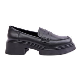 S.Barski Damen-Loafer aus Leder D&amp;A JC42-61 Schwarz