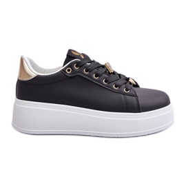 Damen-Plateau-Sneaker mit Verzierungen, Black Herbisa schwarz