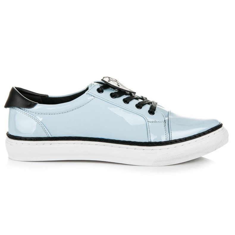 Betler Sneakers mit Diamantlackierung blau