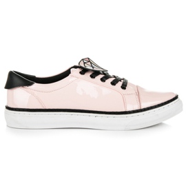 Betler Sneakers mit Diamantlackierung rosa