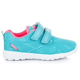 American Club Blaue Turnschuhe mit Klettverschluss