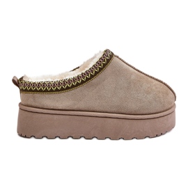 Mit Fell isolierte Plateau-Schneestiefel für Damen, Grün, Remenia