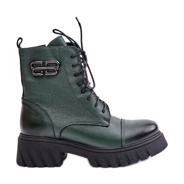 Zazoo 60486 Isolierte Arbeitsstiefel aus Leder, Dunkelgrün
