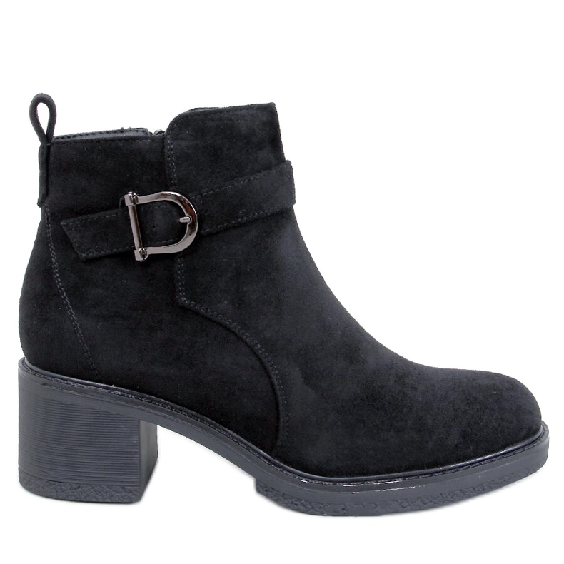 Duncans Schwarze Stiefeletten mit niedrigem Absatz