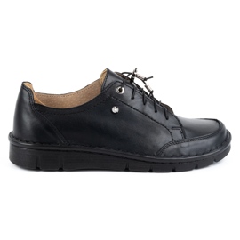 Kampol Damen-Lederschuhe 403/15 schwarz
