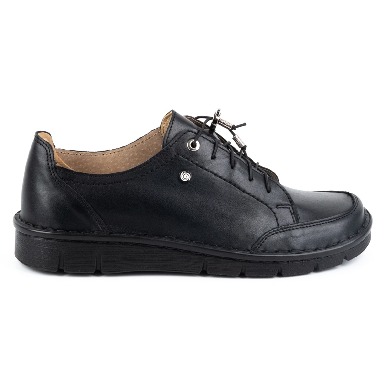 Kampol Damen-Lederschuhe 403/15 schwarz