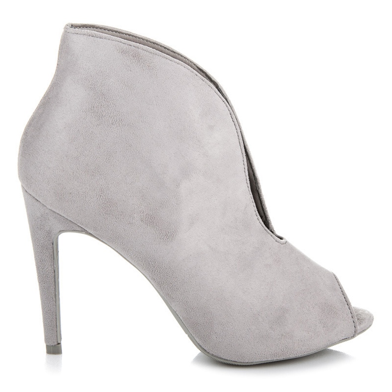 Vices Elegante Stiefel mit offener Spitze grau