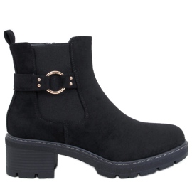 Airon Schwarze Chelsea-Stiefel mit niedrigem Absatz