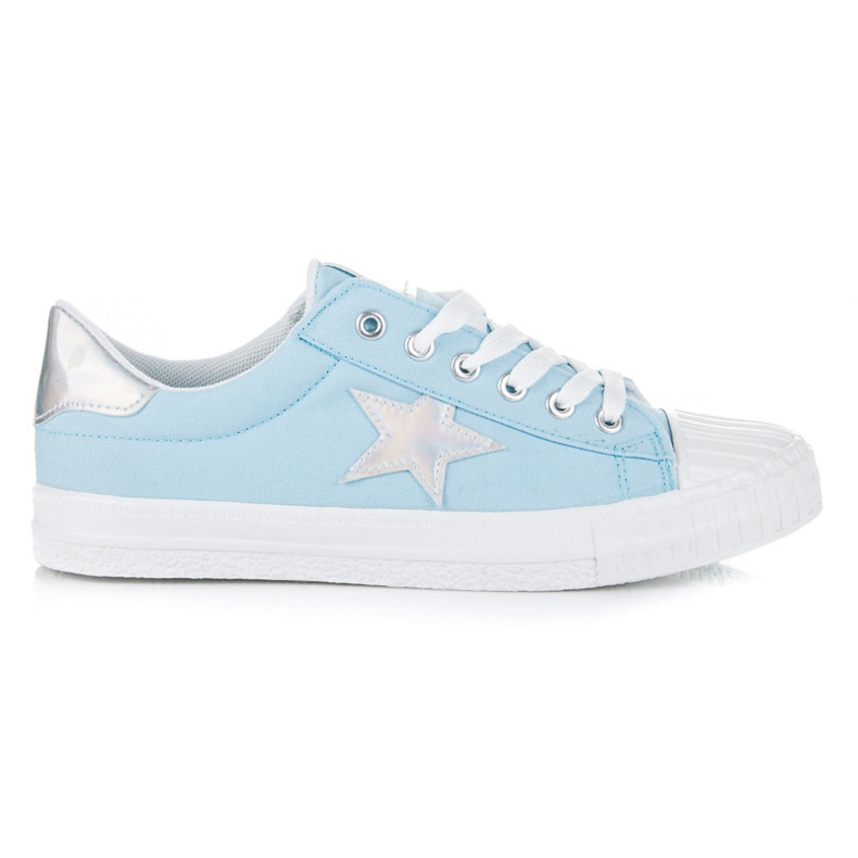 Turnschuhe mit Hologramm blau