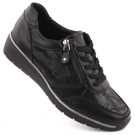 Filippo DP6633 schwarze Sportschuhe mit Reißverschluss