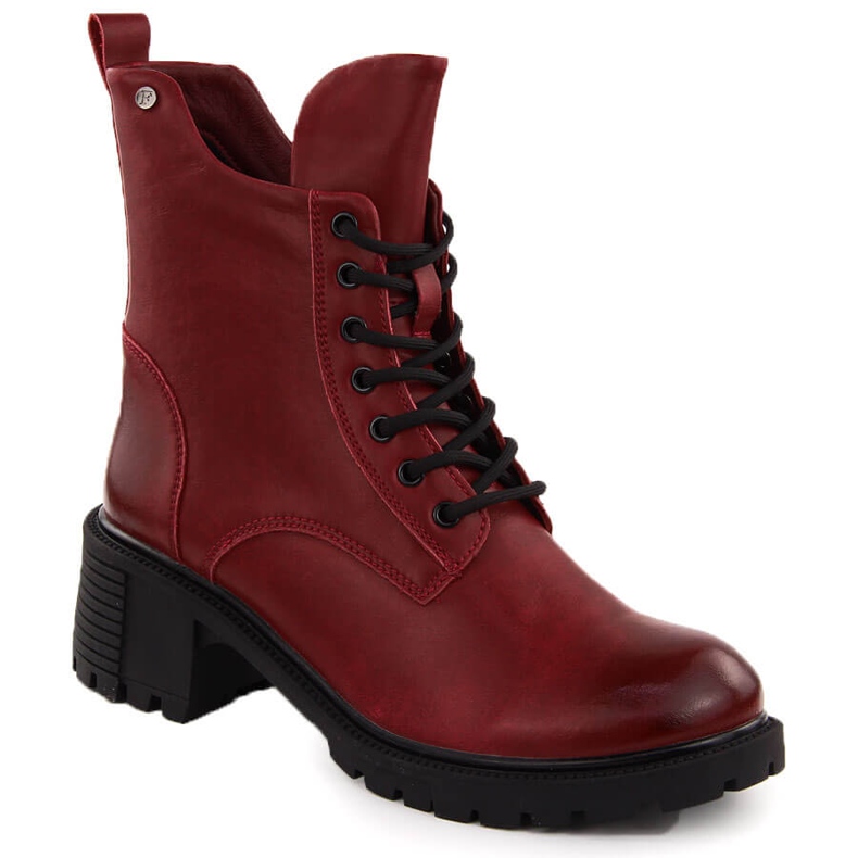 Rote Damen-Stiefeletten aus Leder von Filippo DBT6501