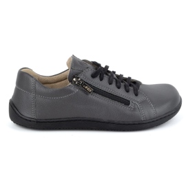 Olivier Minimalistische Barfuß-Lederschuhe für Damen, Modell 1243, grau