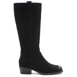 Schwarze Cowboystiefel aus Leder für Damen von Sergio Leone KZ268