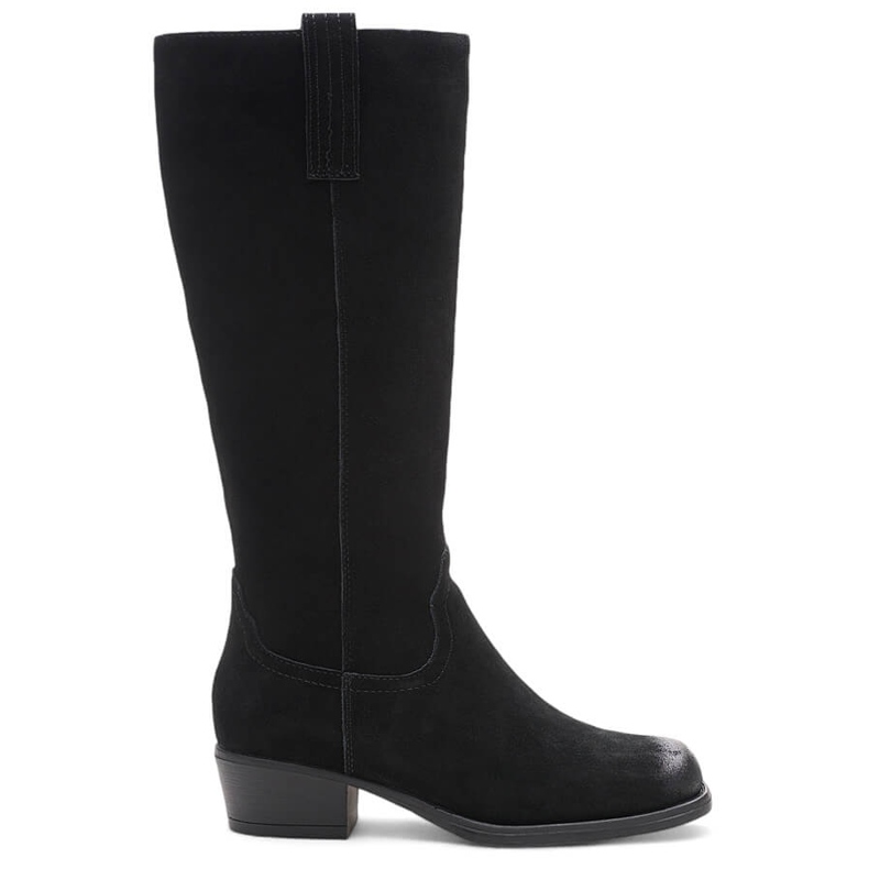 Schwarze Cowboystiefel aus Leder für Damen von Sergio Leone KZ268