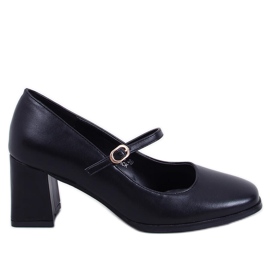 Mary Jane Keefel Schwarze Pumps mit hohen Absätzen
