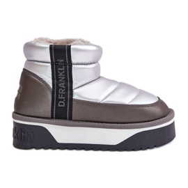 Niedrige Schneestiefel mit dicker Sohle D.Franklin DFSH371010 Silber grau