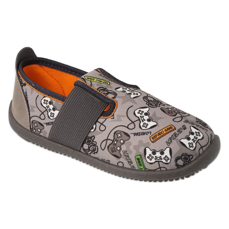 Befado Kinderhausschuhe, elastischer Boden, 901X021, grau