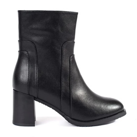Schwarze Damen-Stiefeletten aus Leder von Sergio Leone