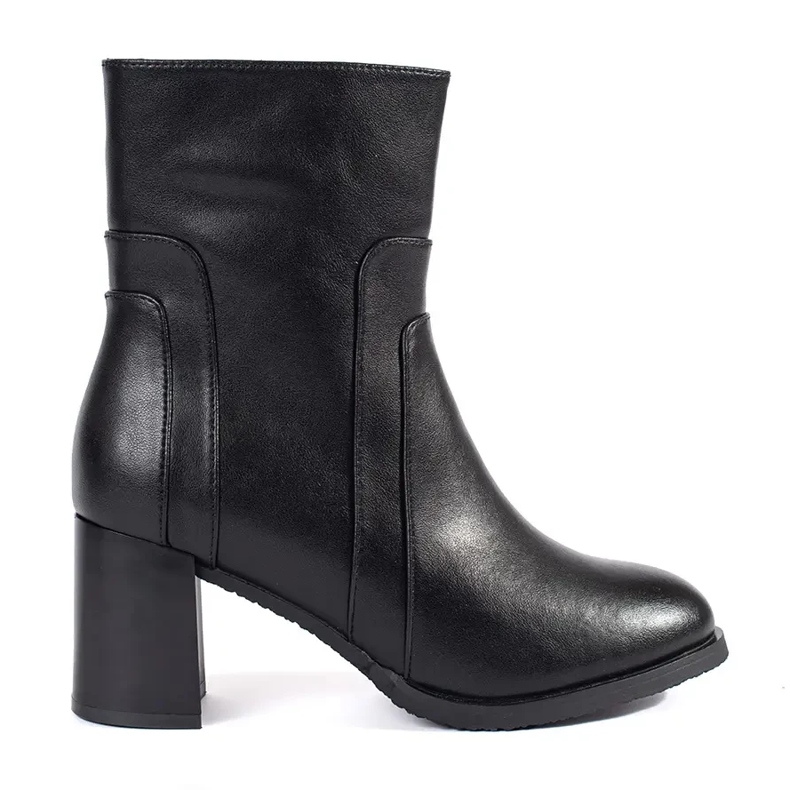 Schwarze Damen-Stiefeletten aus Leder von Sergio Leone