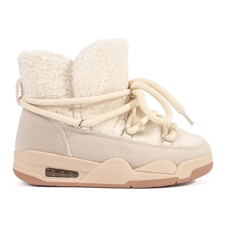 Seastar Beige Damen-Schneestiefel mit dicker Sohle