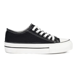 Seastar Schwarze klassische Damen-Schnürsneaker mit Plateau