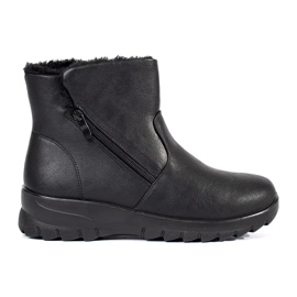 Schwarze, bequeme, isolierte Damen-Stiefeletten