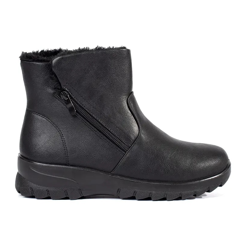 Schwarze, bequeme, isolierte Damen-Stiefeletten