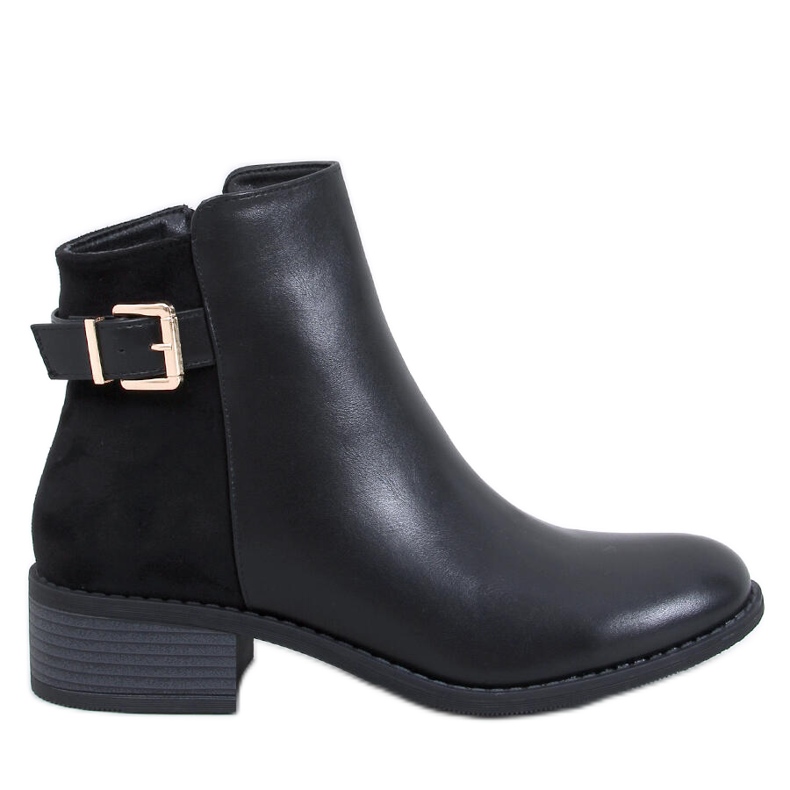 Gammes Schwarze Damen-Chelsea-Stiefel aus genarbtem Wildleder