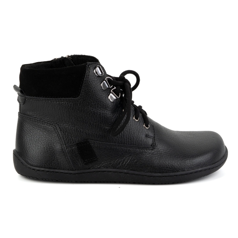 Olivier Minimalistische Barfuß-Winterlederschuhe für Damen 1262 schwarz