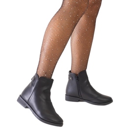 Schwarze klassische Stiefeletten aus Pereia-Öko-Leder