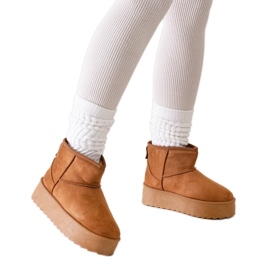 Braune, lässige Schneestiefel mit hohem Plateau von Thaisa